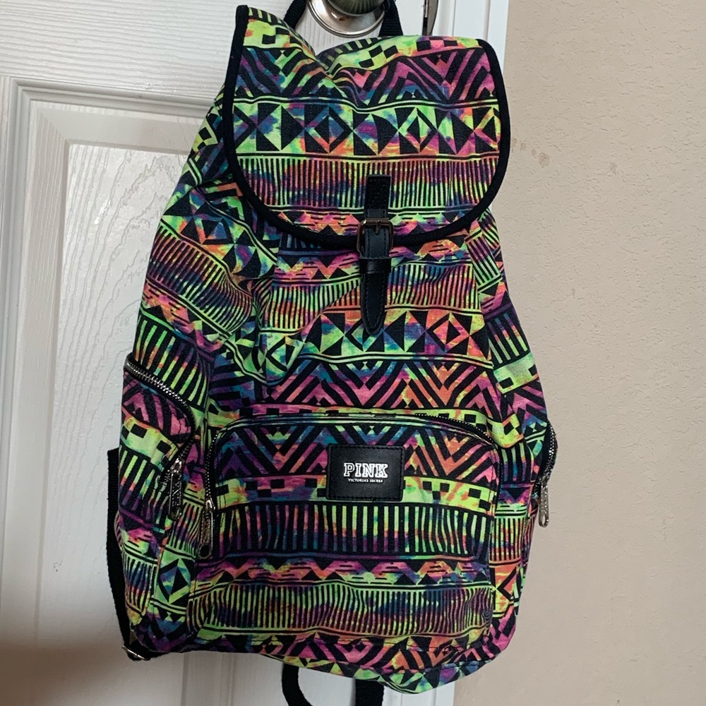 Colorful Victoria’s Secret Drawstring Backpack